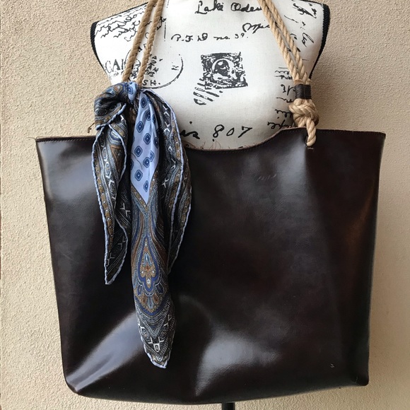 ‘Blue Paisley’ Vintage Head Scarf - Picture 11 of 13